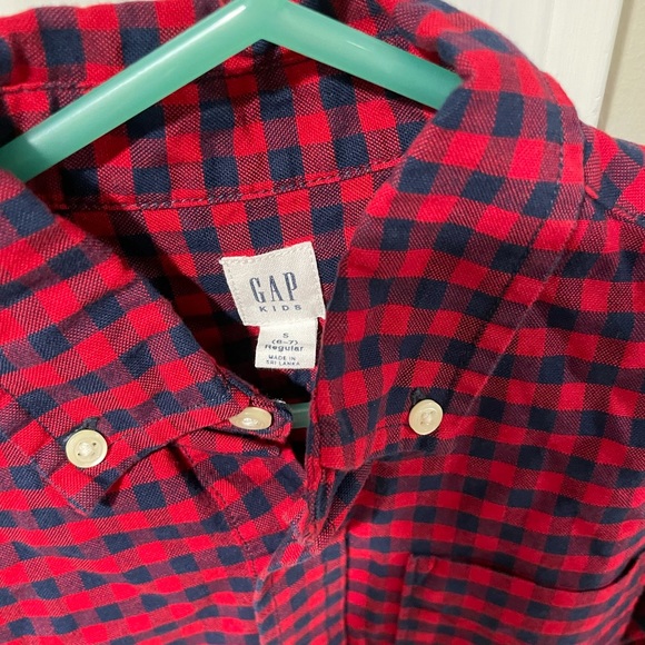 Gap Kids Plaid Oxford Shirt S - Picture 2 of 3